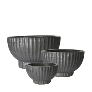 Kruka | Fedora Antik Matt Svart 3/set