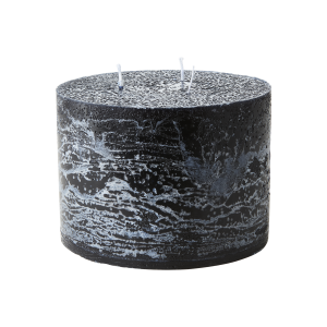 Ljus | COTE NORD Treveksljus, Svart Ø15xH11 cm