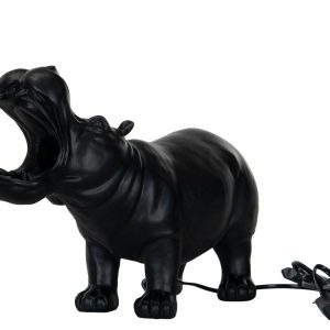 Belysning | Lampa Flodhäst Svart 37x14x24,5cm