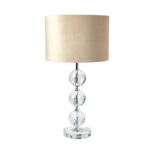 Belysning l Bordslampa Kristall Beige 28X54cm