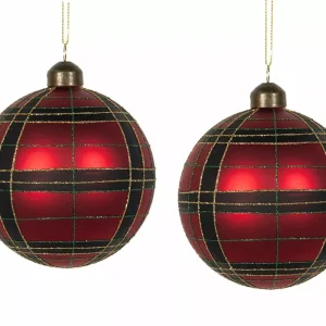 Julkula | Glaskula Twill Rund 10cm 2/set