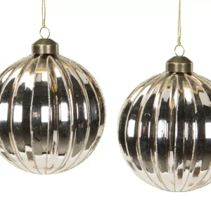 Julkula | Glaskula Dream Silver Ø10cm 2/set