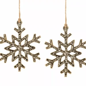 Dekoration | Metallhänge Snöflinga 9x10cm