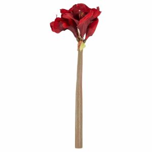 Amaryllis | Konstgjord snittblomma Varm röd 70 cm
