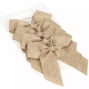 Dekoration | Rosett Metalino Guld 12x10cm 4/set