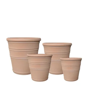 Kruka | Ljus plast Majvor 4/set