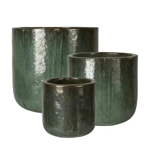 Kruka | Ella terrakotta grön 3/set