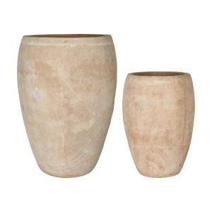 URNA | HÖG TERRAKOTTA KRUKA 2/SET