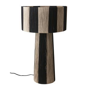 Belysning l Bordslampa JULLAN, Svart/natur Ø21/41xH72 cm