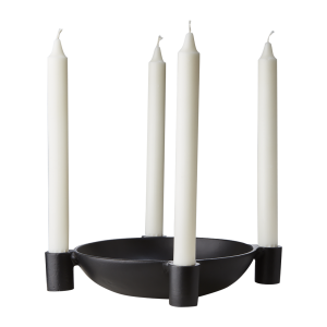 Ljusstake | Carter Adventsljusstake, Svart Ø27xH5 cm