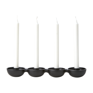 Ljusstake | Carter Adventsljusstake, Svart L40xW9xH4 cm
