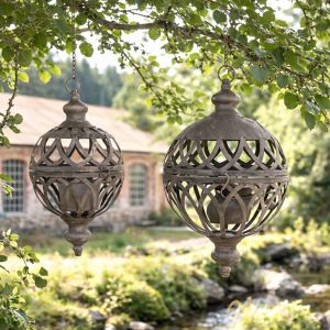 Ampel | Lykta-Fågelmatare metall för utomhus 2/Set