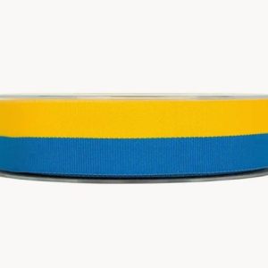 Band | Student- Sverige Dekorationsband Blå/Gul 25 mm
