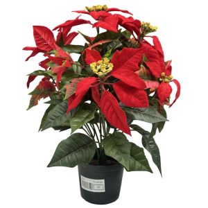 Julstjärna | Konstgjord Poinsetta Röd 35 cm