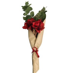 Amaryllisbukett med Eukalyptus – Konstgjort Arrangemang 70 cm