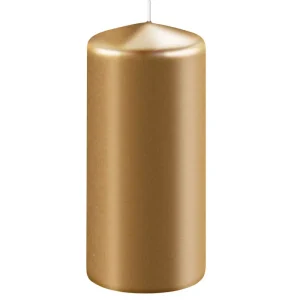 Ljus | Blockljus Guld Ø6x15cm