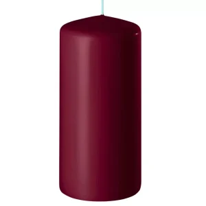 Ljus | Blockljus Vinröd Ø6x15cm