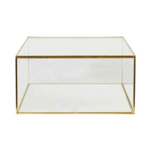 Dekoration | Glasbox Guld 25x25x13cm